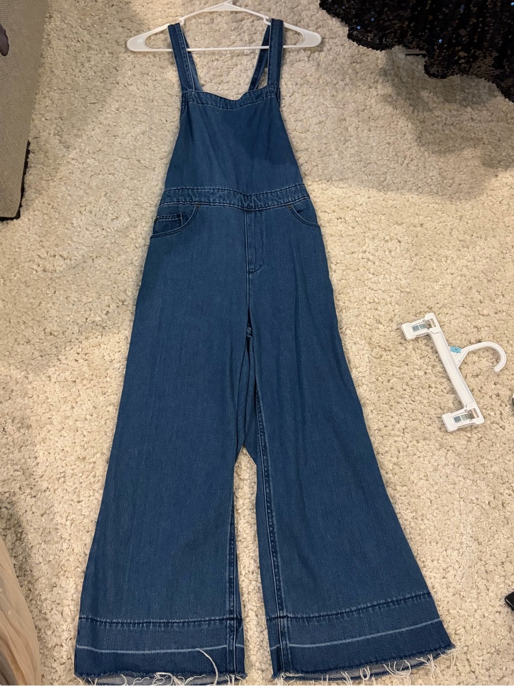Universal Thread Dark Blue Denim Wide-Leg Jumpsuit